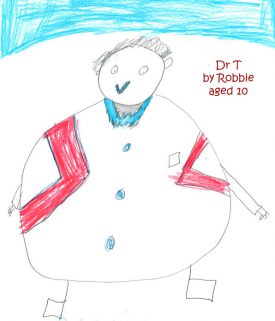 Picture of Dr T by Robbie age 10