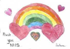NHS rainbow picture by Suhana age 4