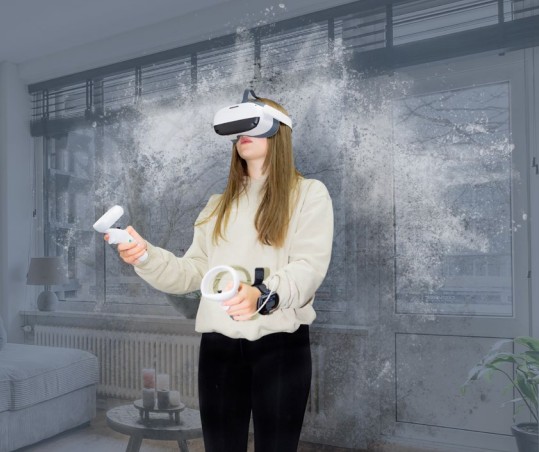 Image of child using Virtual Reality kit